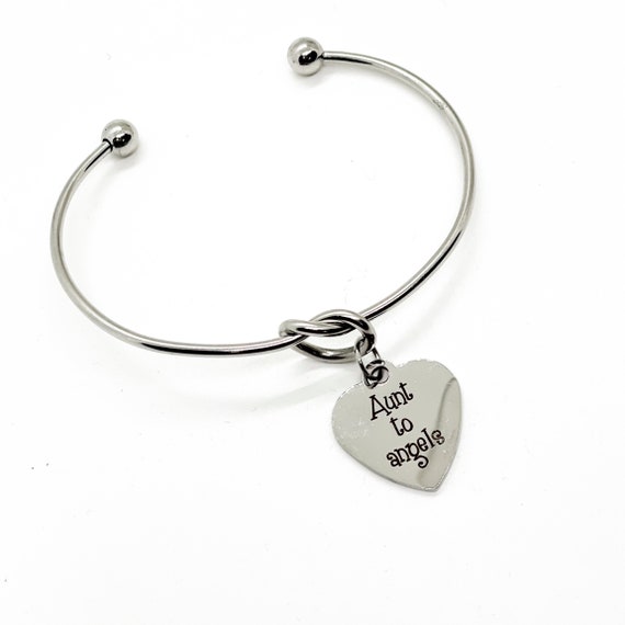 Bracciale Per Zia Con Ciondolo E Scritta, In Acciaio Inox, Regalo Per Compleanno O Natale Da Nipote, Messaggio D'Amore, Lunghezza Regolabile 18-24 Cm