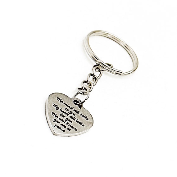 My Mind Still Talks To You Keychain, Memorial Gift, Remembering Her, Remembering Him, Sympathy Gift, Gift For Her, Loss Of Loved One