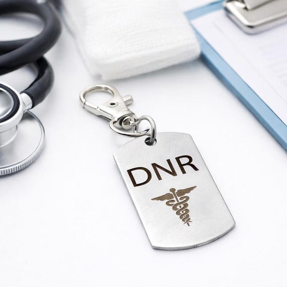 DNR Clip On Charm Stainless Steel Tag