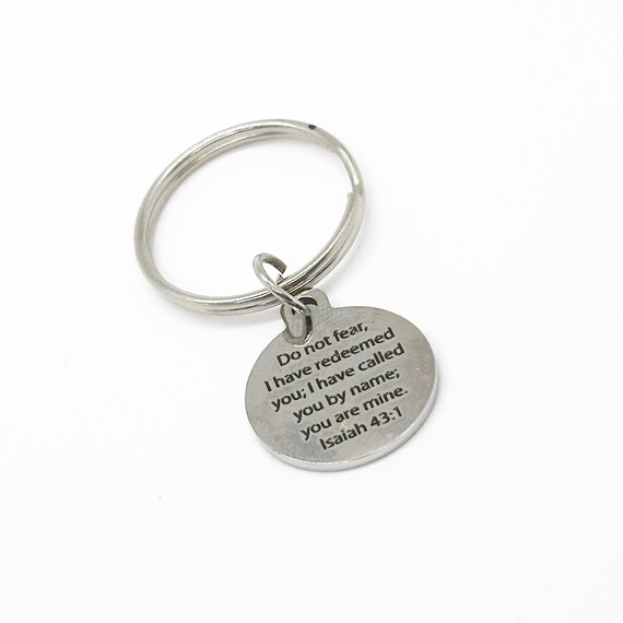 Do Not Fear God Has Redeemed You Charm Keychain, Isaiah 43 1, Bible Verse Keychain, Pastor Gift, Christian Keychain, Faith Gift, Bible Study