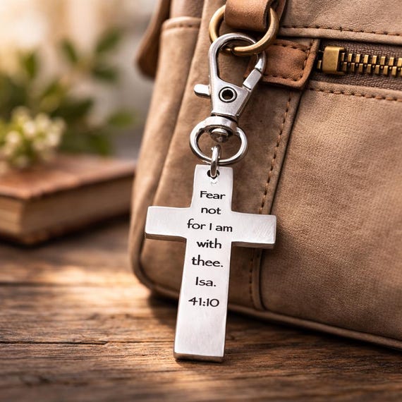 Fear Not For I Am With Thee Cross Charm