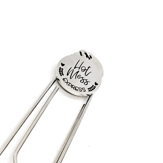 Fun Friend Gift, Hot Mess Express Bookmark, Planner Gift, Charm Bookmark, Paperclip Bookmark, Girls Trip Gifts, Best Friend Gift For Her