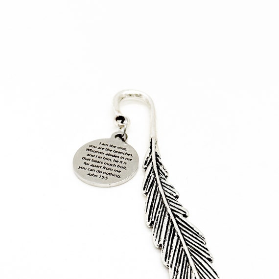 I Am The Vine You Are The Branches Charm Bookmark, John 15 5, Apart From God You Can Do Nothing, Faith Bookmark, Bible Bookmark, Christian