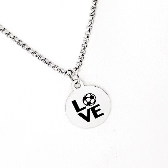 Soccer Necklace, Soccer Love Gift, Soccer Player Gift, Soccer Valentine, Soccer Mom Gift, Soccer Girlfriend Gift, Son Gift, Daughter Gift