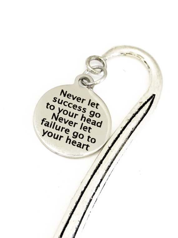 Planner Charm, Never Let Success Go To Your Head Never Let Failure Go To Your Heart, Planner Accessories, Bookmark Charm, Planner Gift Charm