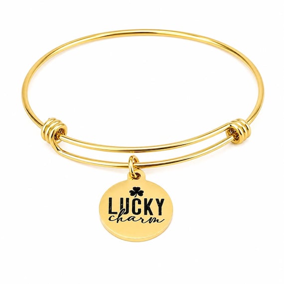 Lucky Charm Goldtone Charm Bracelet