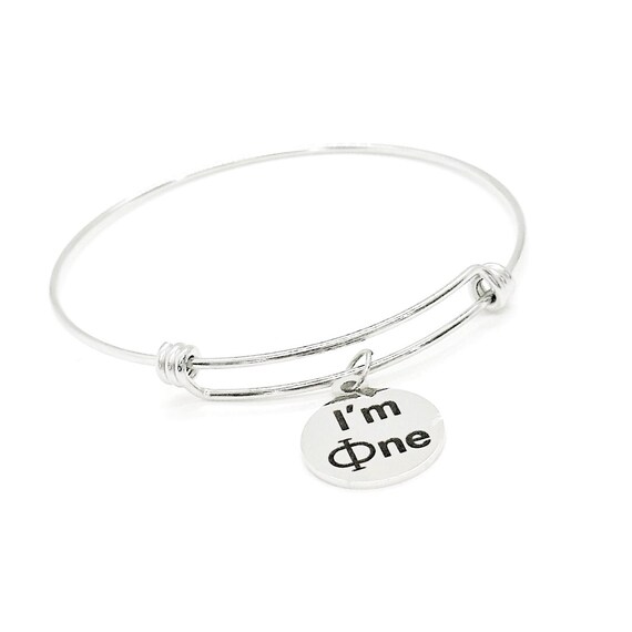 I’m Fine Charm Bracelet, Phi, Greek Letter, Math Major, Gift For Her, Daughter, Girlfriend, Fun Gifts, Mathematics Major, Going To College
