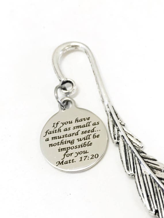 Scripture Bookmark, Faith Of A Mustard Seed Bookmark, Matt 17 20 Scripture Gifts, Bible Verse Bookmark, Bible Bookmark, Planner Bookmark