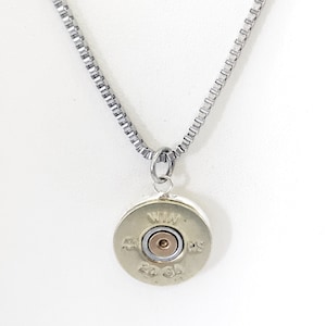 Shotgun Shell Necklace, Shotgun Shell Pendant, Shotgun Shell Box Chain Necklace, Shooting Gift For Him, Fathers Day Gift, Necklace For Men