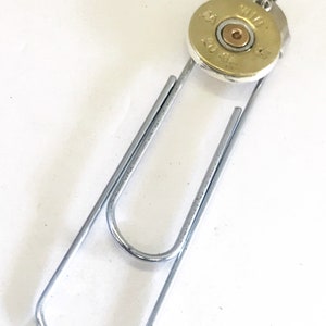 Planner Clip, Shotgun Shell Lesezeichen, Journal Lesezeichen, Reader Geschenk Lesezeichen, Planer Accessoires, Paper Clip Planer Charm Bild 2
