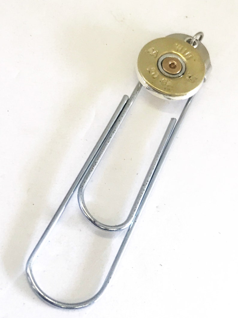 Planner Clip, Shotgun Shell Lesezeichen, Journal Lesezeichen, Reader Geschenk Lesezeichen, Planer Accessoires, Paper Clip Planer Charm Bild 2