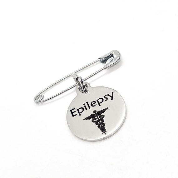 Medical Pin, Epilepsy Pin, Medical Notice, Medical Awareness, Epilepsy Notification, Medical Charm, Pin Charm, Lapel Pin