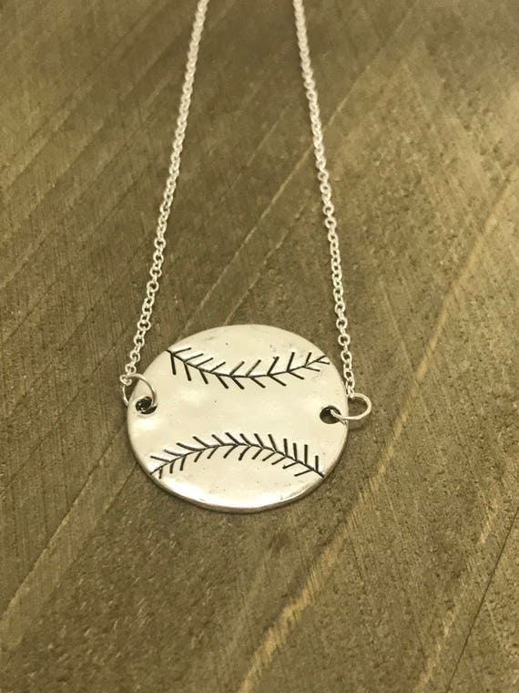 Softball Pendant Necklace, Softball Mom Jewelry, Softball Jewelry, Softball Player Jewelry, Gift For Softball Mom, Softball Coach Gift
