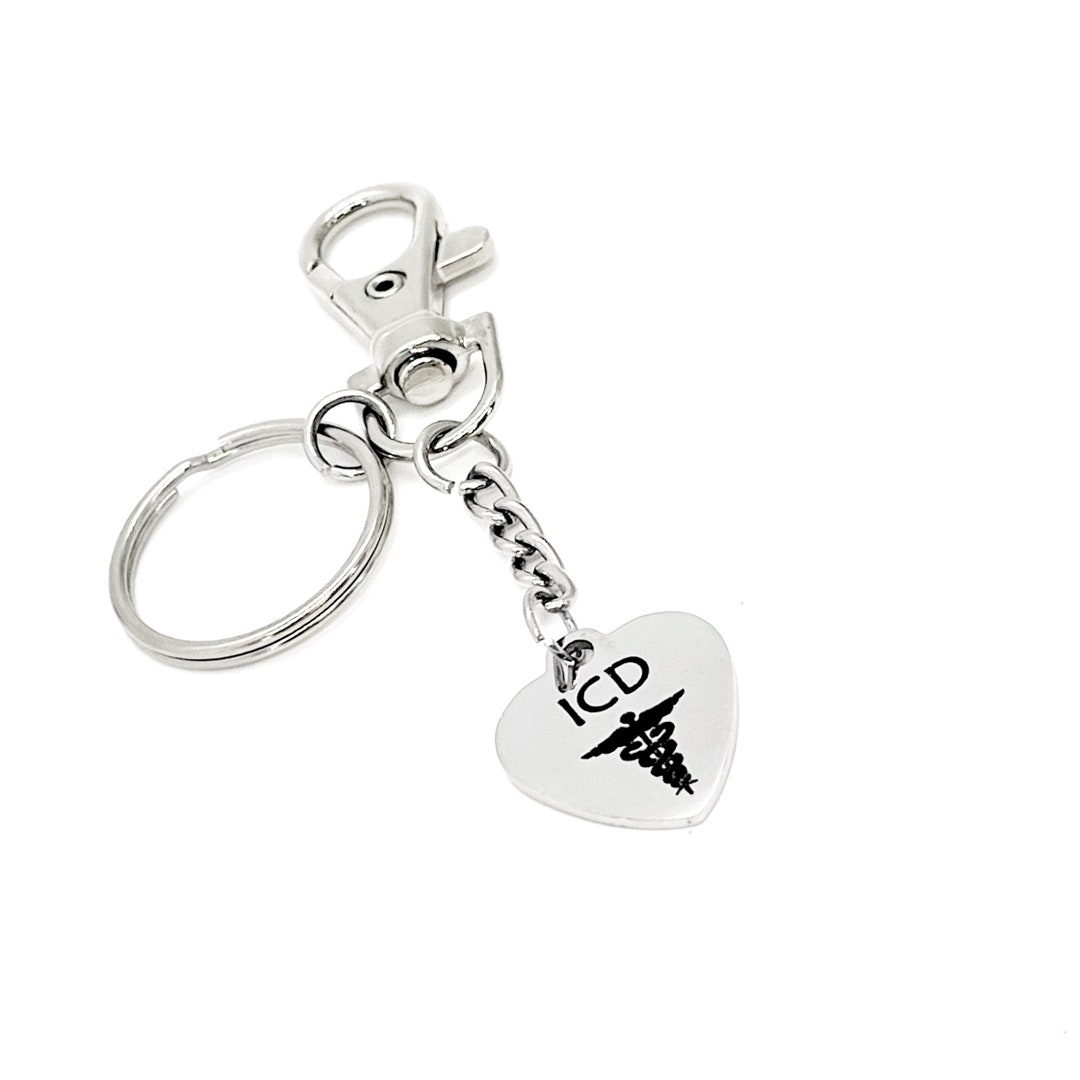 Medical Awareness Keychain, ICD Charm Keychain, Medical Notification ...