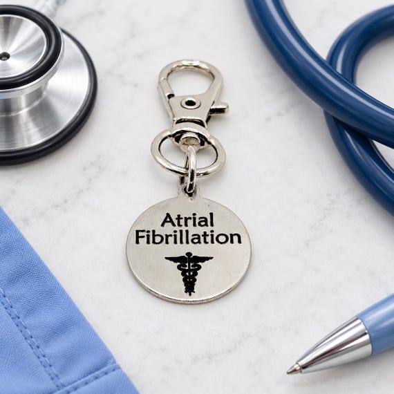 Atrial Fibrillation Clip On Medical Charm