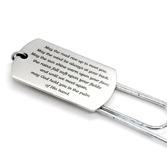 Bookmark Gift, Irish Blessing Bookmark, Planner Bookmark, Graduation Gift, Paperclip Page Marker, Charm Bookmark, Planner Gift, Moving Gift