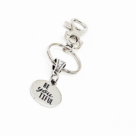 BeYoutiful Charm Clip On Keychain, Daughter Gift, Granddaughter Gift, Birthday Gift, Wife Gift, You Are Beautiful, Be Yourself, Gift For Her