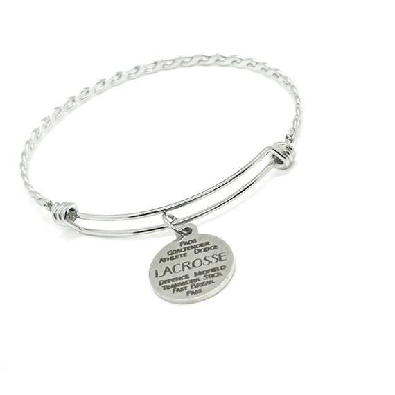 Lacrosse Words Charm Bracelet, Lacrosse Mom, Lacrosse Player, Lax Jewelry, Gift For Her, Wife Gift, Daughter, Lacrosse Girlfriend Jewelry