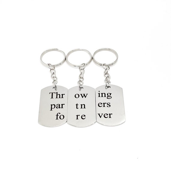 Throwing Partners Forever 3 Keychain Set, Baseball Player Gift, Father Son Gift, Softball Keychains, Pitcher Catcher Keychains, Graduation