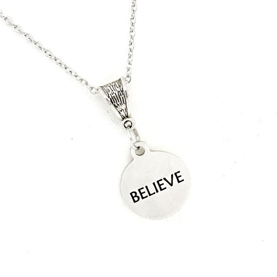Faith Gifts, Believe Necklace, Gift For Me, Motivating Gifts, Encouraging Gifts, Gift For Her, Mom Gift, Entrepreneur Gifts, Woman Gift