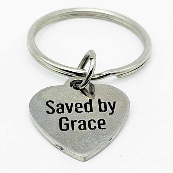 Saved By Grace Keychain