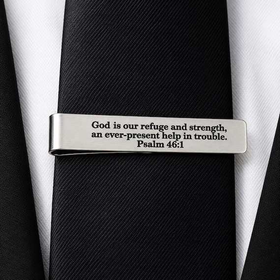 God Is Our Refuge And Strength Tie Clip