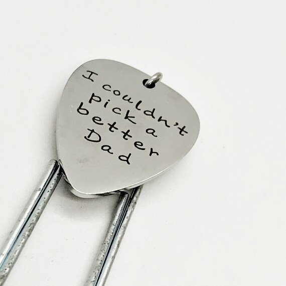 Bookmark Gift, I Couldn’t Pick A Better Dad Bookmark, Guitar Pick Charm Bookmark, Dad Gift, Gift For Dad, Planner Bookmark
