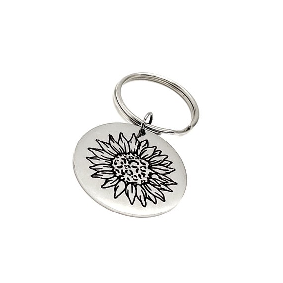 Sunflower Keychain, Charm Keychain, Sunflower Charm, Happiness Gift, Gift For Her, New Car Gift, Sunshine Nickname, Love Gift, Daughter Gift