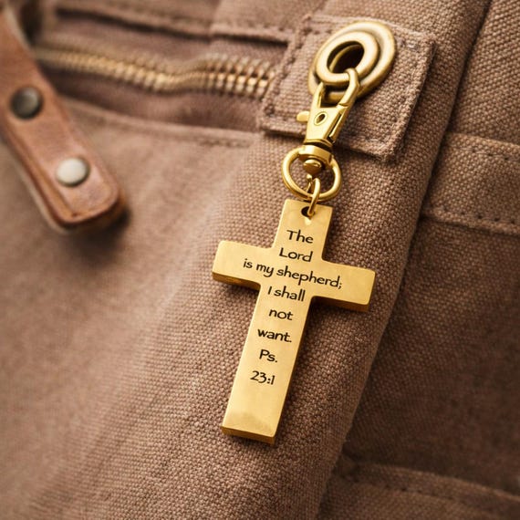 The Lord Is My Shepherd Ps 23 1 Gold-Plated Charm