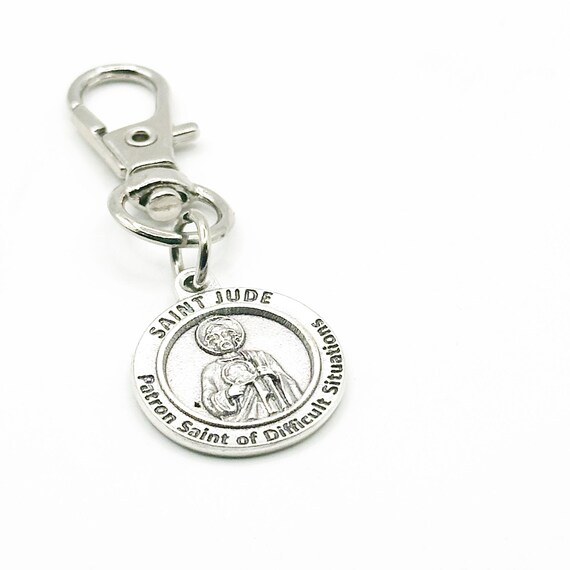 Saint Jude Patron Saint Of Difficult Situations Clip On Charm Faith Gift Catholic Devotional Accessory