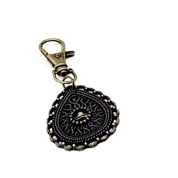 Antique Bronze Teardrop Mustard Seed Clip On Charm, Keychain Charm, Matthew 17 20 Charm, Mustard Seed Faith Gifts, Have A Little Faith