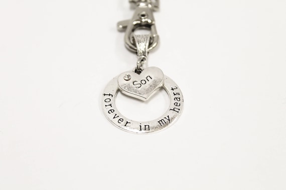 Forever In My Heart Remembrance Keychain, Remembering Loved Ones, Sympathy Gift for Her, Gift For Him, Missing You Gift Keychain, Wife Gift