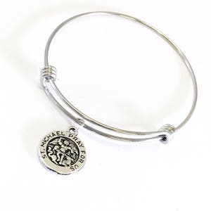 Saint Michael Jewelry, St Michael Bracelet, Catholic Jewelry Gift, St Michael the Archangel, Enemy of Satan, Church Guardian, Religious Gift