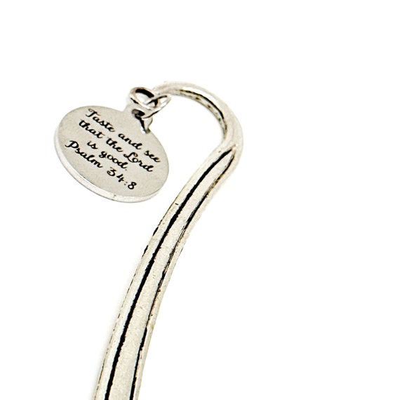 Taste And See That The Lord Is Good Charm Bookmark, Psalm 34 8, Cookbook Bookmark, Scripture Gift, Bible Bookmark, Christian Cook Gifts