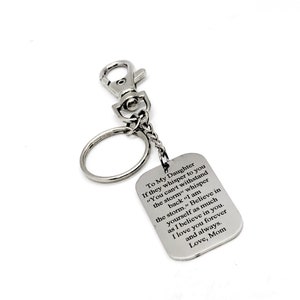 Daughter Gift, To Daughter From Mom, I Believe In You, Believe In Yourself, Daughter Motivation, Love Mom, Clip On Keychain, Encouraging