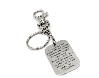 Daughter Gift, To Daughter From Mom, I Believe In You, Believe In Yourself, Daughter Motivation, Love Mom, Clip On Keychain, Encouraging