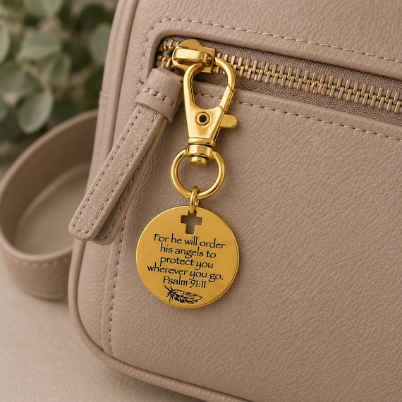 He Will Order His Angels Protection Charm
