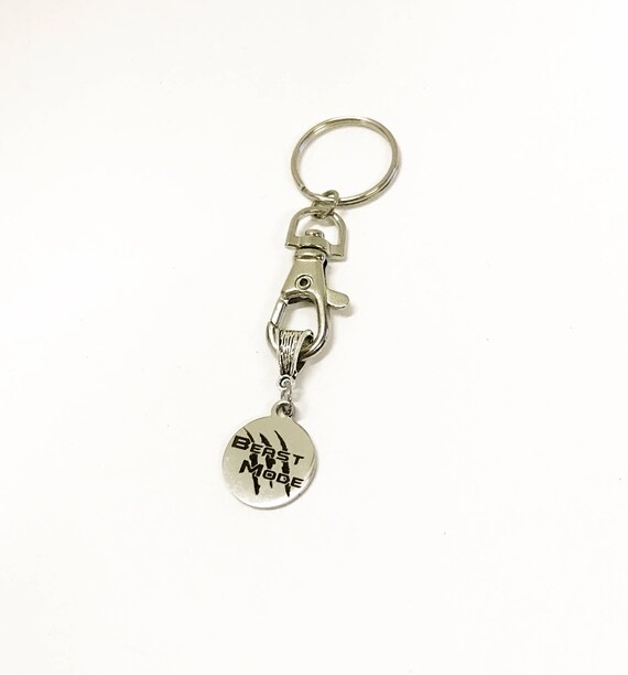Beast Mode Keychain, Encouragement Gift for Him, Strong Woman Gift for Her, Sports Keychain, Positive Mindset Gift, Exercise Coaching Gift