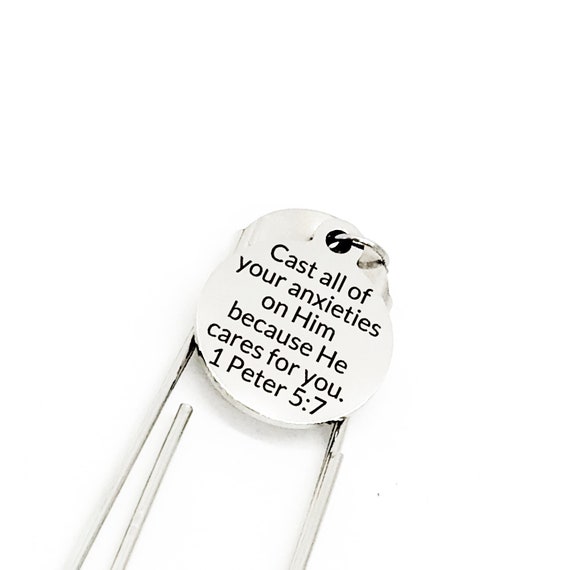 Scripture Gift, Cast All Of Your Anxieties On Him Bookmark, 1 Peter 5 7, No Worries, Bible Verse Gift, Bible Verse Bookmark, Scripture Quote