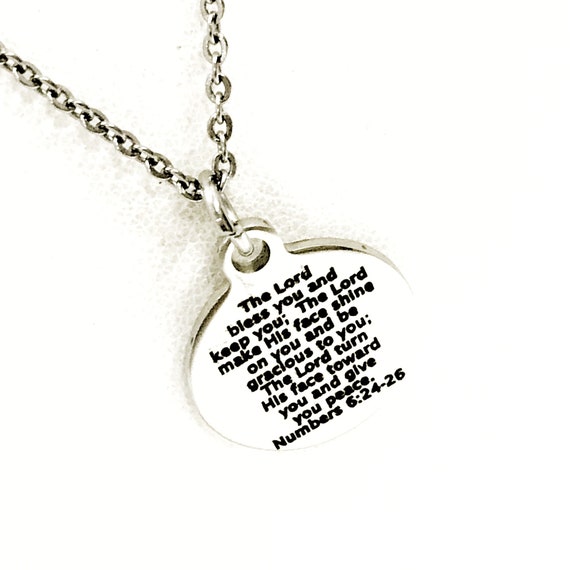 Christian Gift, The Lord Bless You And Keep You Necklace, Christian Jewelry, Christian Blessing Gift, Daughter Gift, Scripture Blessing Gift