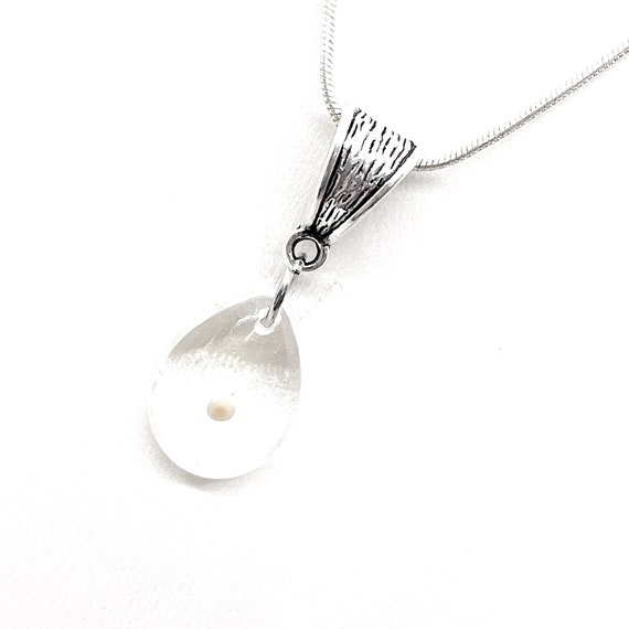 Mustard Seed Necklace, Mustard Seed Charm Necklace, Teardrop Mustard Seed Jewelry, Mustard Seed Faith, Mustard Seed Necklace Gift For Her