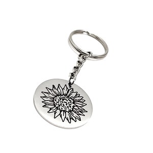 Sunflower Keychain, Charm Keychain, Sunflower Charm, Happiness Gift, Gift For Her, New Car Gift, Sunshine Nickname, Love Gift, Daughter Gift