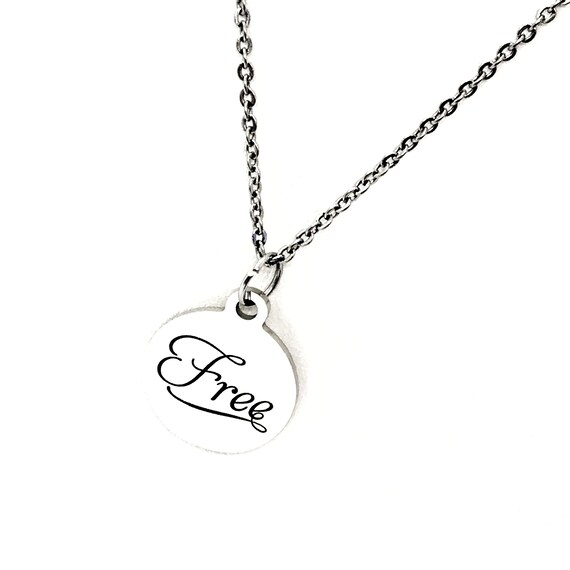 Affirmation Jewelry, Free Necklace, Free Pendant, Affirmation Gifts, Divorce Gift, Motivation Gift, Encouragement Gift, Salvation Gift