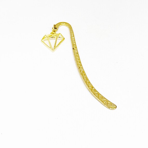 Goldtone Diamond Charm Bookmark, Fun Gifts, Daughter Gift, Wife Gift, Direct Sales Ranking Up Downline Gifts, Reader Gift, Motivating