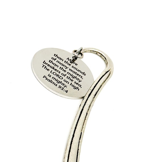 Scripture Quote Gift, The Lord On High Is Mighty Charm Bookmark, Psalm 93 4, Bible Bookmark, Scripture Quote, Bible Verse Gifts, Faith Gifts