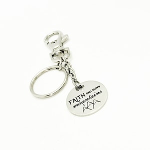 Faith Gifts, Faith Can Move Mountains Keychain, Faith Quotes, Mustard Seed Faith, Matthew 17 20, Scripture Keychains, Scripture Quotes