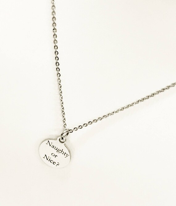 Naughty List Necklace fun jewelry for women Christmas Jewelry Holiday Pendant Naughty List Necklace fun jewelry for women Christmas Jewelry Holiday Pendant