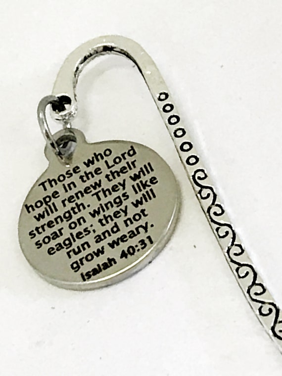 Bookmark Gift, Those Who Hope In The Lord Bookmark, Christian Bookmark, Bible Verse Bookmark, Planner Accessories, Small Bookmark Gift