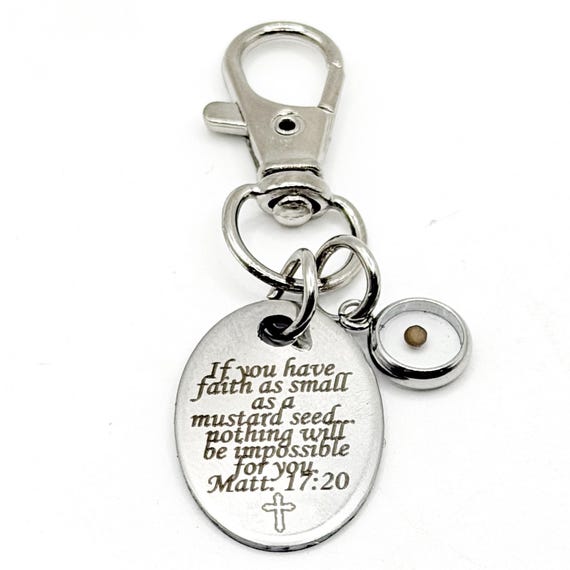 Mustard Seed Faith Oval Clip On Charm