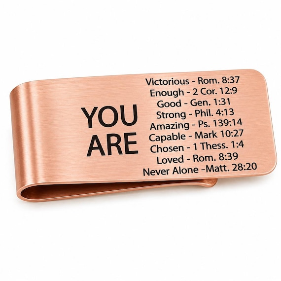 You Are Scripture Rose Goldtone Money Clip